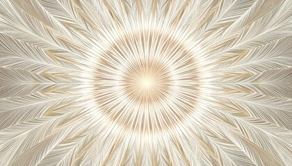 Abstract Radial Pattern In Light Beige And White