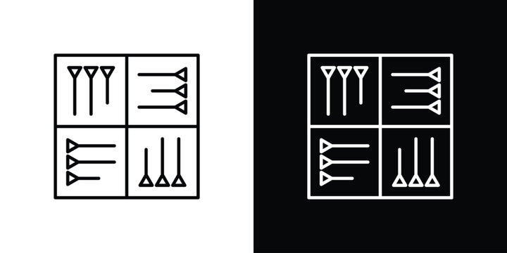 Cuneiform icon in black. flat graphic vector icon
