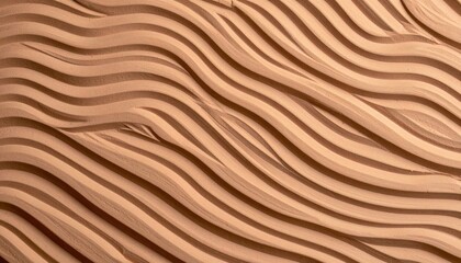 Abstract Brown Clay Texture With Wave Pattern