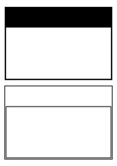 黒のシンプルな四角いフレームセット