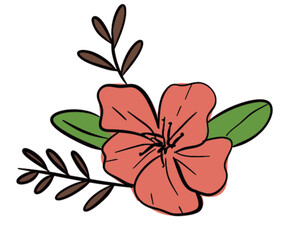 Vector cherry flower clipart