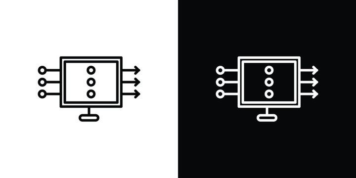 data streaming icon in black. flat graphic vector icon