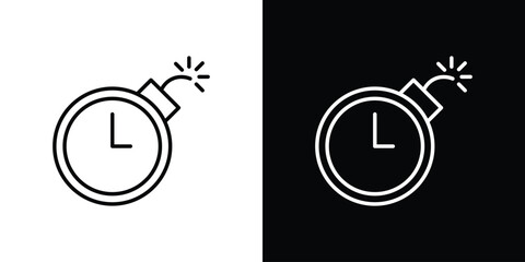 Deadline icon in black. flat graphic vector icon © Vince