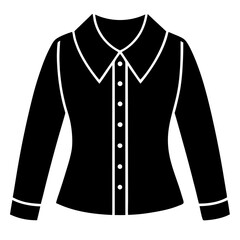 Blouse fashion flat sketch template