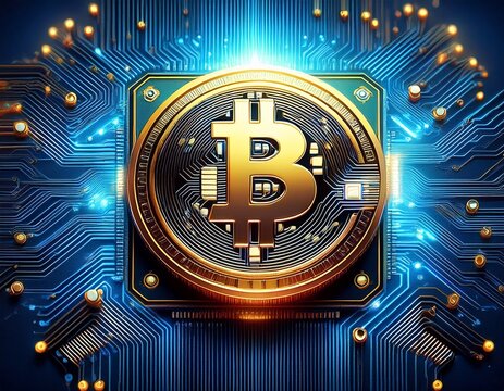 tether or usdt crypto currency concept tether coin or logo on microchip
