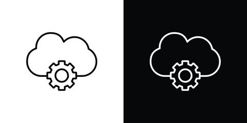 Devops icon in black. flat graphic vector icon