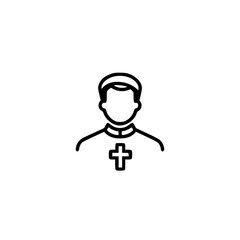 Catholic church clergy member icon