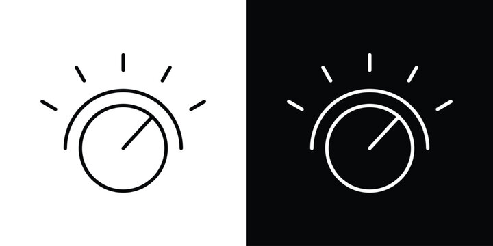 Dimmer icon in black. flat graphic vector icon
