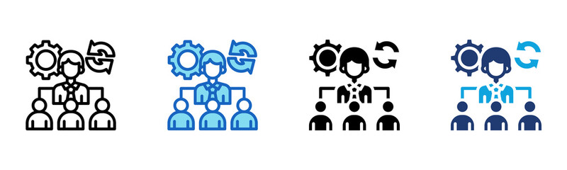 Restructuring icon Multi Style Vector Illustration 