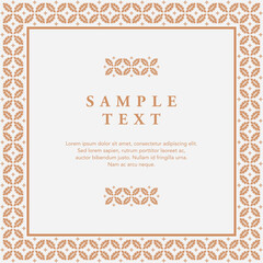 Elegant Certificate Template with Ornamental Border and Sample Text