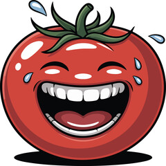 Obraz premium Tomato laugh lol