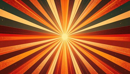 Obraz premium Retro Sunburst Background Design With Radiating Colors
