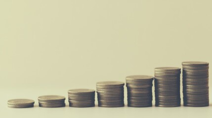 Stacked Coins Representing Growth and Financial Progress in Minimalist Style