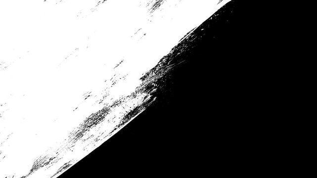 6 Paint Stroke Overlay Animations. Six black-to-white brush stroke transitions with alpha channel for text reveals and scene changes.