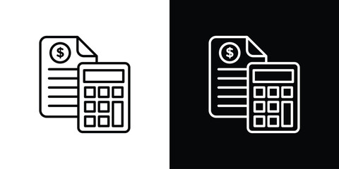 Estimate icon in black. flat graphic vector icon