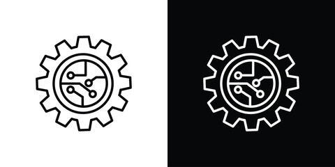 ETL icon in black. flat graphic vector icon