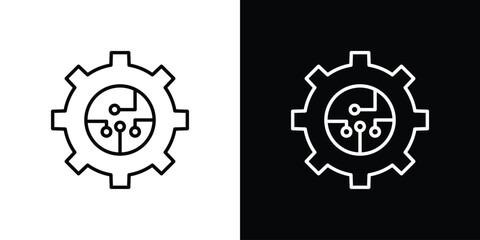 ETL icon in black. flat graphic vector icon