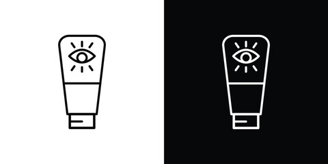 Eye cream icon in black. flat graphic vector icon