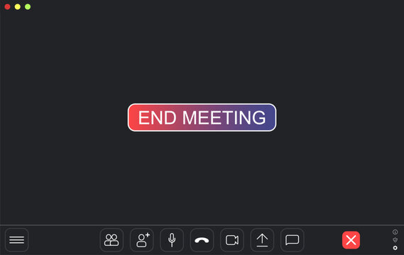 Video conference user interface, video conference calls window overlay.