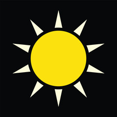sun icon vector logo template