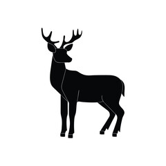Obraz premium Majestic Deer Silhouette for Nature-Inspired Design