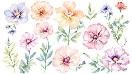 watercolor flowers background