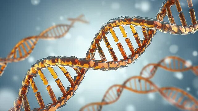 3D Animation of DNA Structure, helix molecular genetics gene chromosome deoxyribonucleic acid