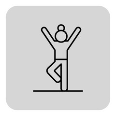 Senior woman joyfully practicing yoga outdoors, balancing on one leg with arms raised high. Importance of wellness and fitness at older age concept