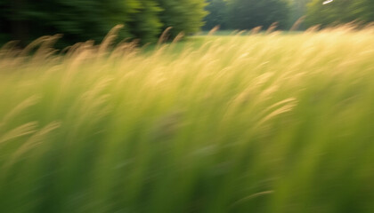 Dynamic Green Grass Blur Background