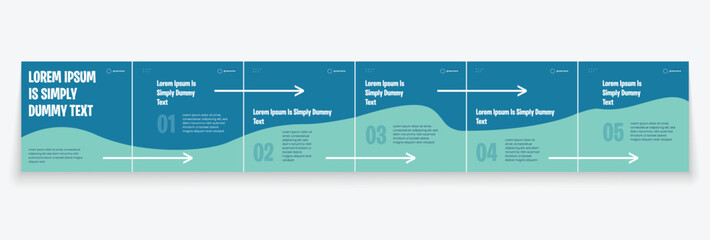 Instagram carousel template layout design for five tips sharing on social media. Linkedin carousel banner design vector template	