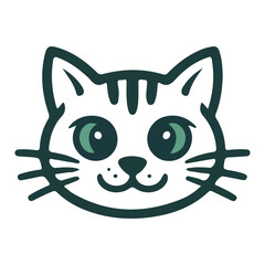 Minimalist cat line art modern pet design