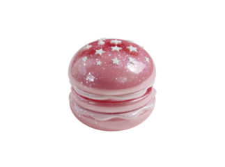 Pink glittery macaron burger dessert sweet treat, Isolated On White, Png Transparent