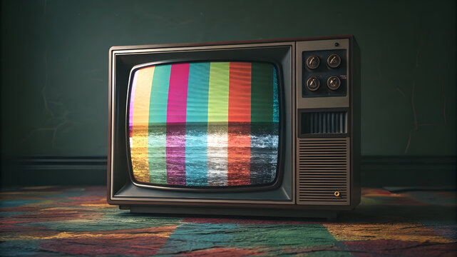 glitch vhs no signal abstract video distortions old tv. ai generated