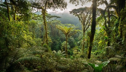 lush rainforest canopy in cuyabeno reserve ecuador