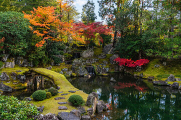 The beautiful Daigo-ji Sambo-in Teien Garden during summer season. Kyoto, Japan.