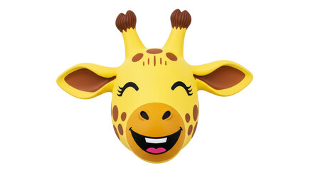 Isolated Giraffe Head