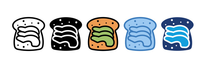 Avocado Toast Icon Element For Design