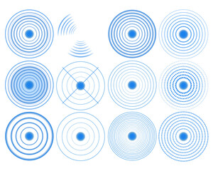 Neon Wi-Fi symbol flashes with pulse animation rhythm. Cyan radar sweeps with glowing magnetic field waves. Digital sonar rings echo around detection core. Sound loop glimmers