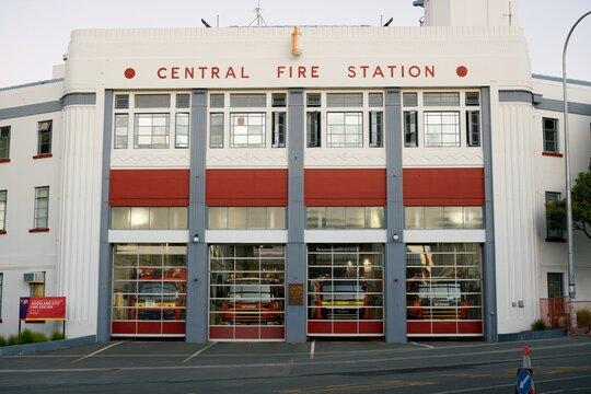 Auckland Central Fire Station Exterior, New Zealand