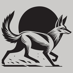 Dog Illustration A simple graphic featuring a canine in a colorful CMYK design