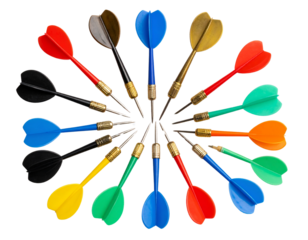  “Colorful Darts Scattered Randomly, Transparent PNG”