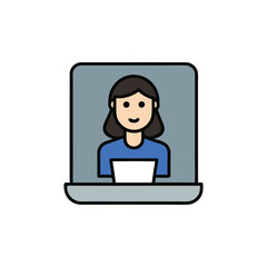 business woman with tablet