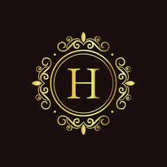 Peace symbol shines on black background surrounded by stars in abstract vector illustration style LOGO H

