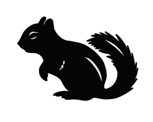 Vector image of chipmunk silhouette