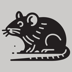 Black and white animal illustration design in EPS format