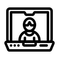 Online Education Laptop Icon