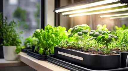 Kitchen garden in small urban balcony using planters, compost tea, and water-efficient tools