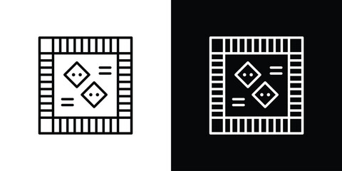Fototapeta premium Game board icon in black. flat graphic vector icon