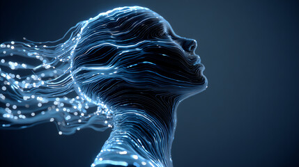 Naklejka premium Digital art showcases customer experience of satisfaction and journey through innovation