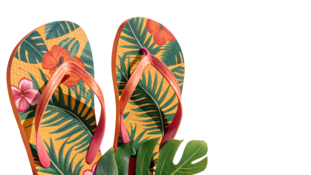 flip flops summer fun vibrant colors beach footwear joyful vacation - Powered by Adobe